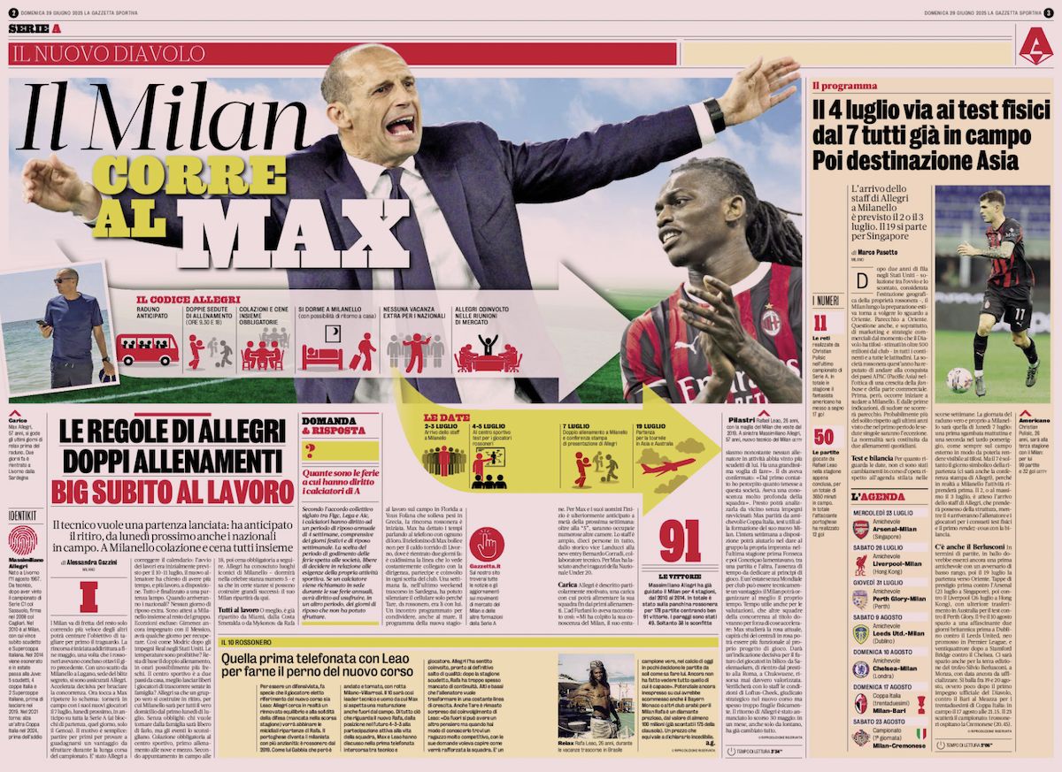 la gazzetta dello sport 29 june