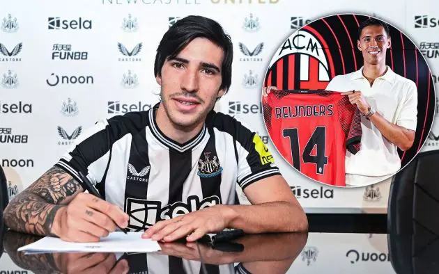 Tonali Newcastle United Reijnders AC Milan