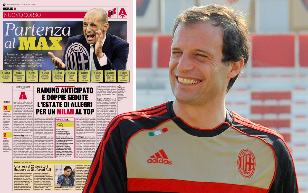 AC Milan head coach Massimiliano Allegri