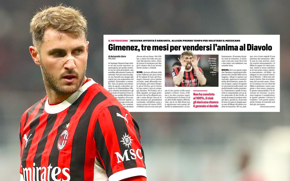 Santiago Gimenez of AC Milan