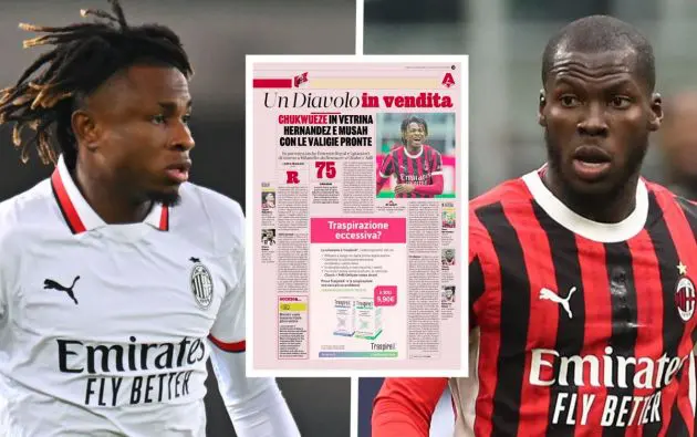 Yunus Musah of AC Milan samuel chukwueze