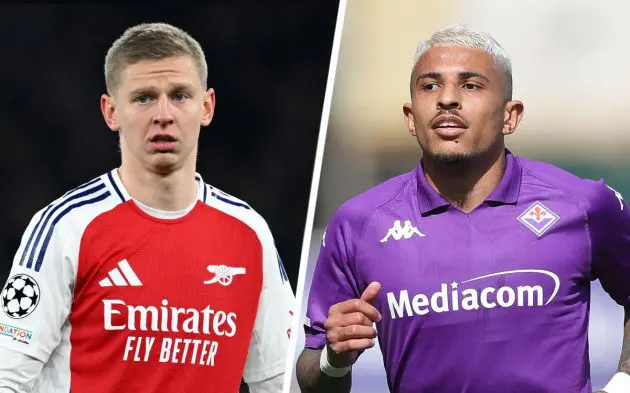 Oleksandr Zinchenko of Arsenal dodo