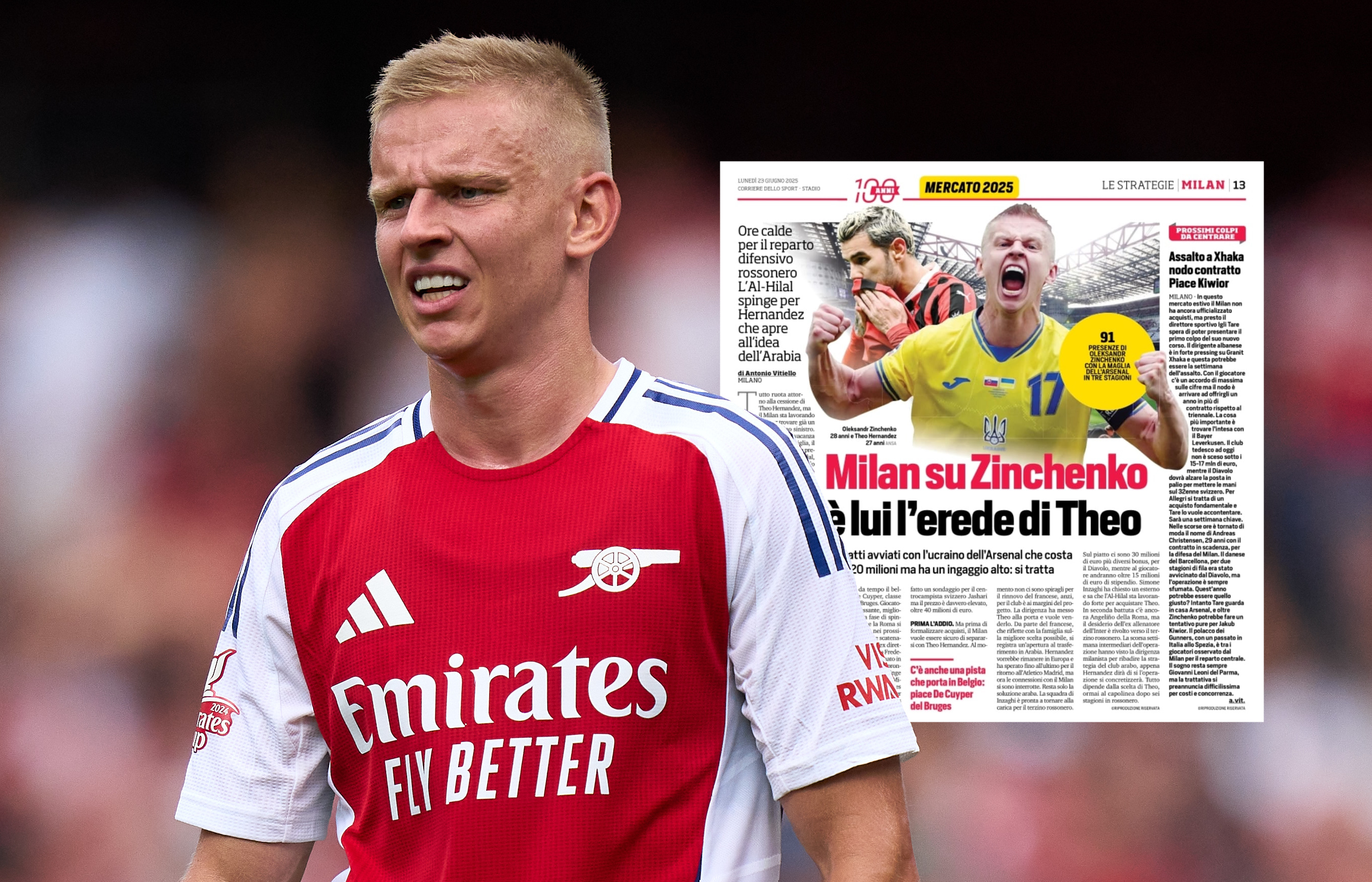 Oleksandr Zinchenko of Arsenal
