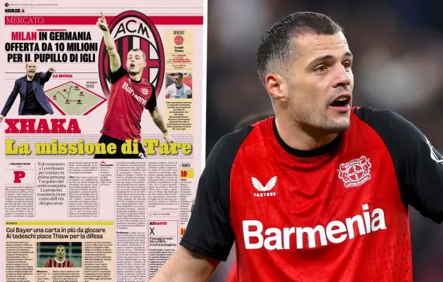 Granit Xhaka of Bayer 04 Leverkusen