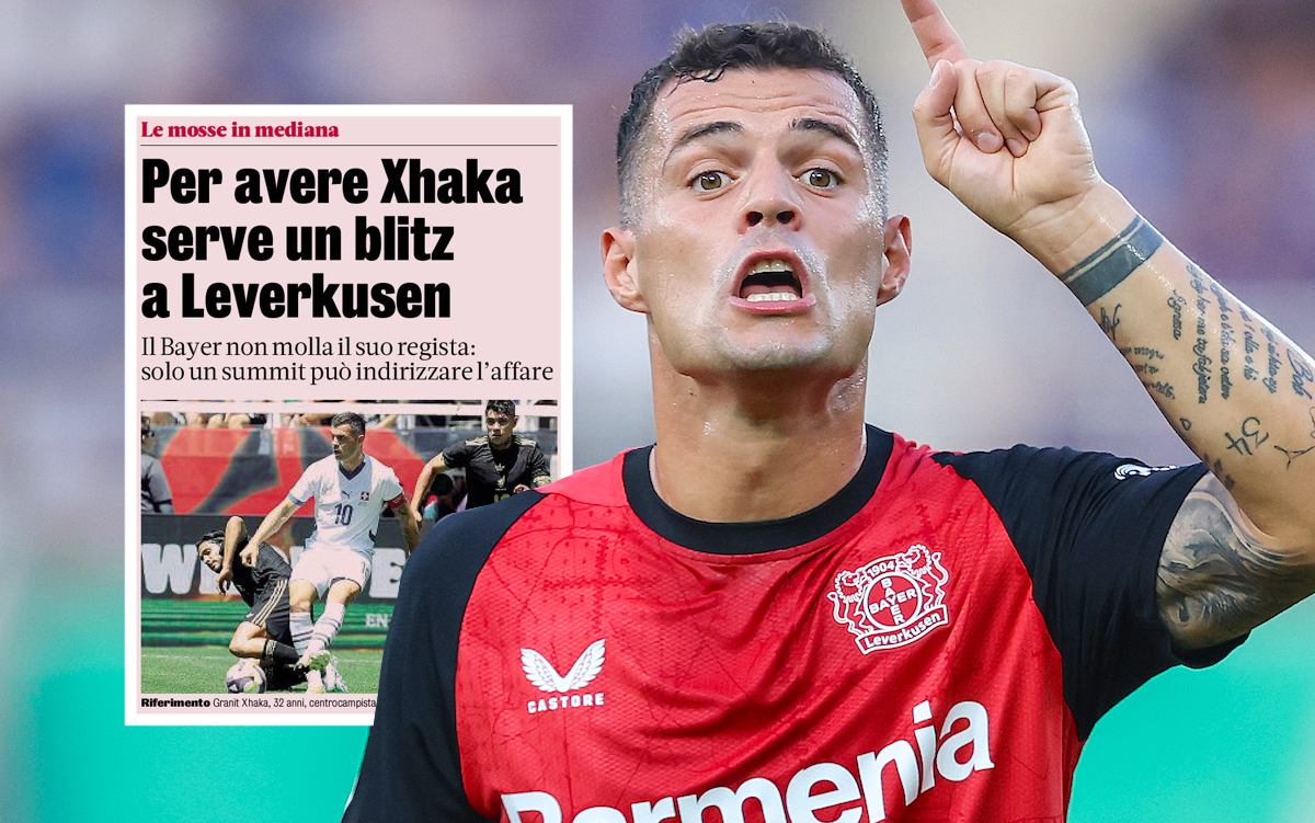 Granit Xhaka of Bayer 04 Leverkusen