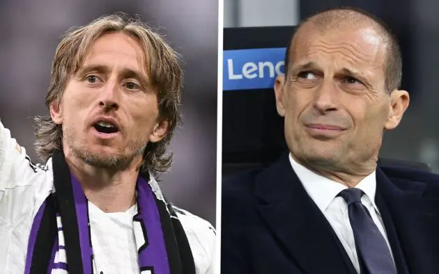 Juventus FC coach Massimiliano Allegri modric
