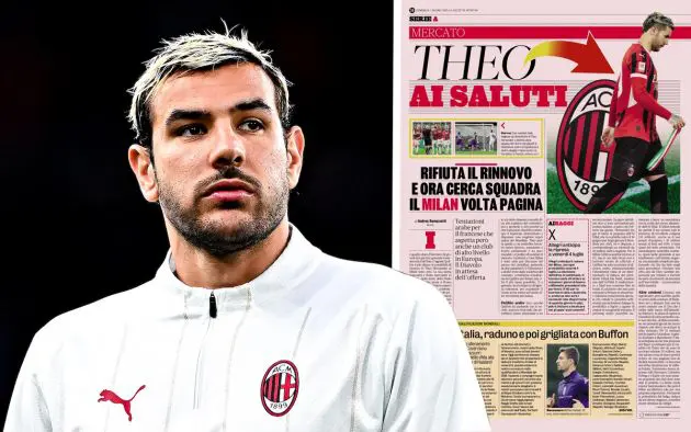 Theo Hernandez of Milan