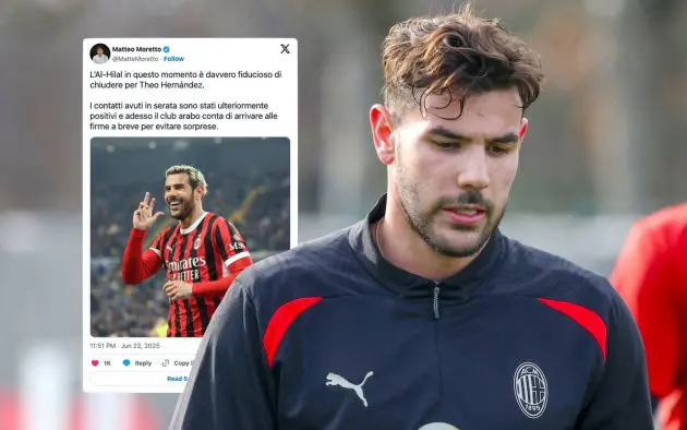 Theo Hernandez of AC Milan