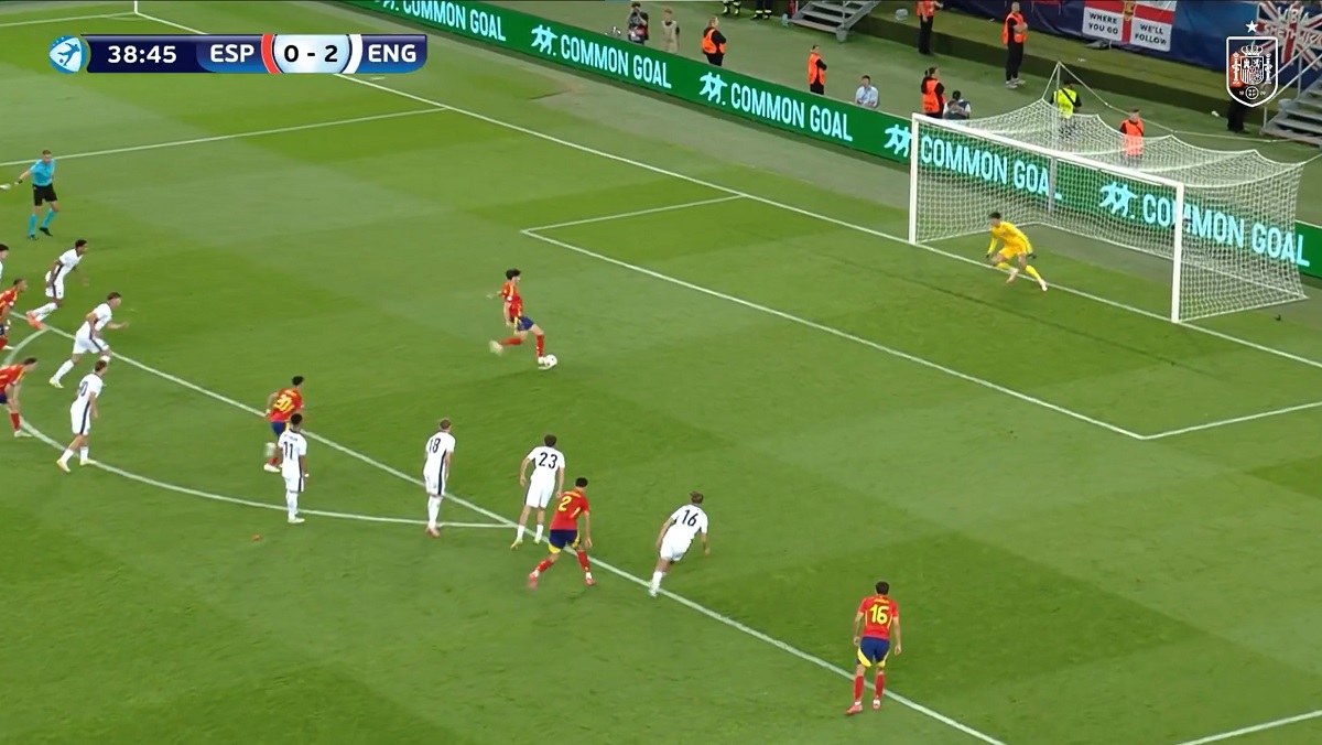Javi Guerra penalty Spain-England