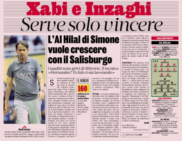 Inzaghi words theo gazzetta