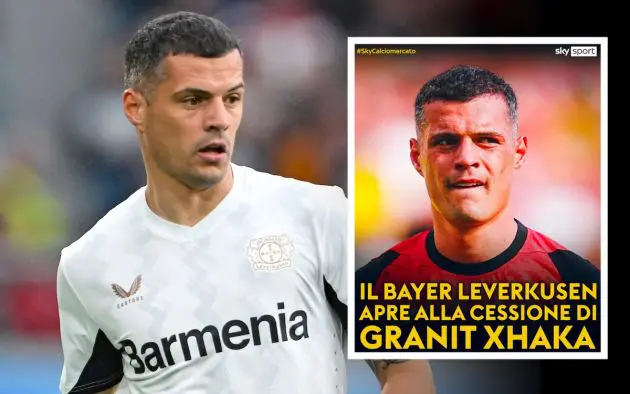 Granit Xhaka of Bayer 04 Leverkusen