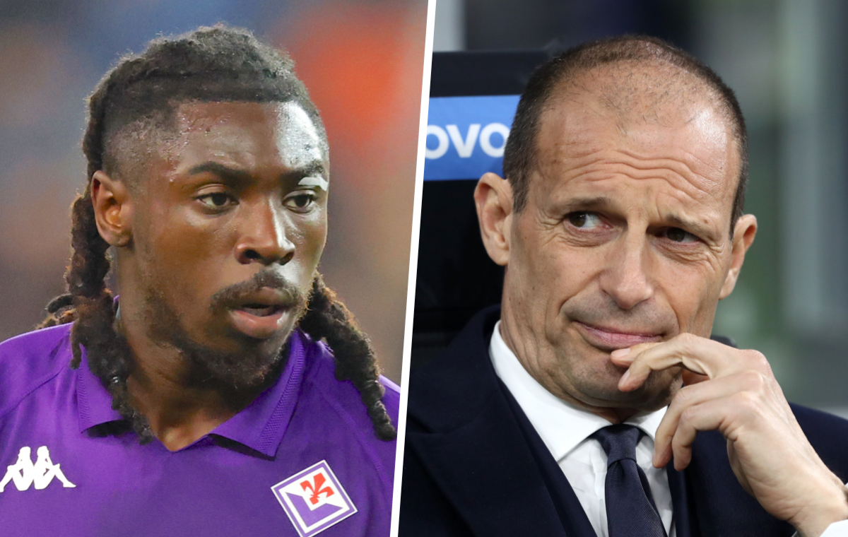 Moise Kean of Fiorentina allegri