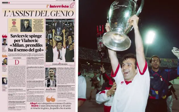AC Milan player Dejan Savicevic