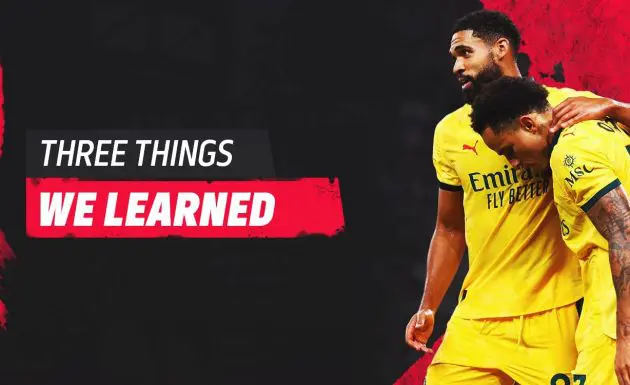 3 things learned Liverpool-Milan