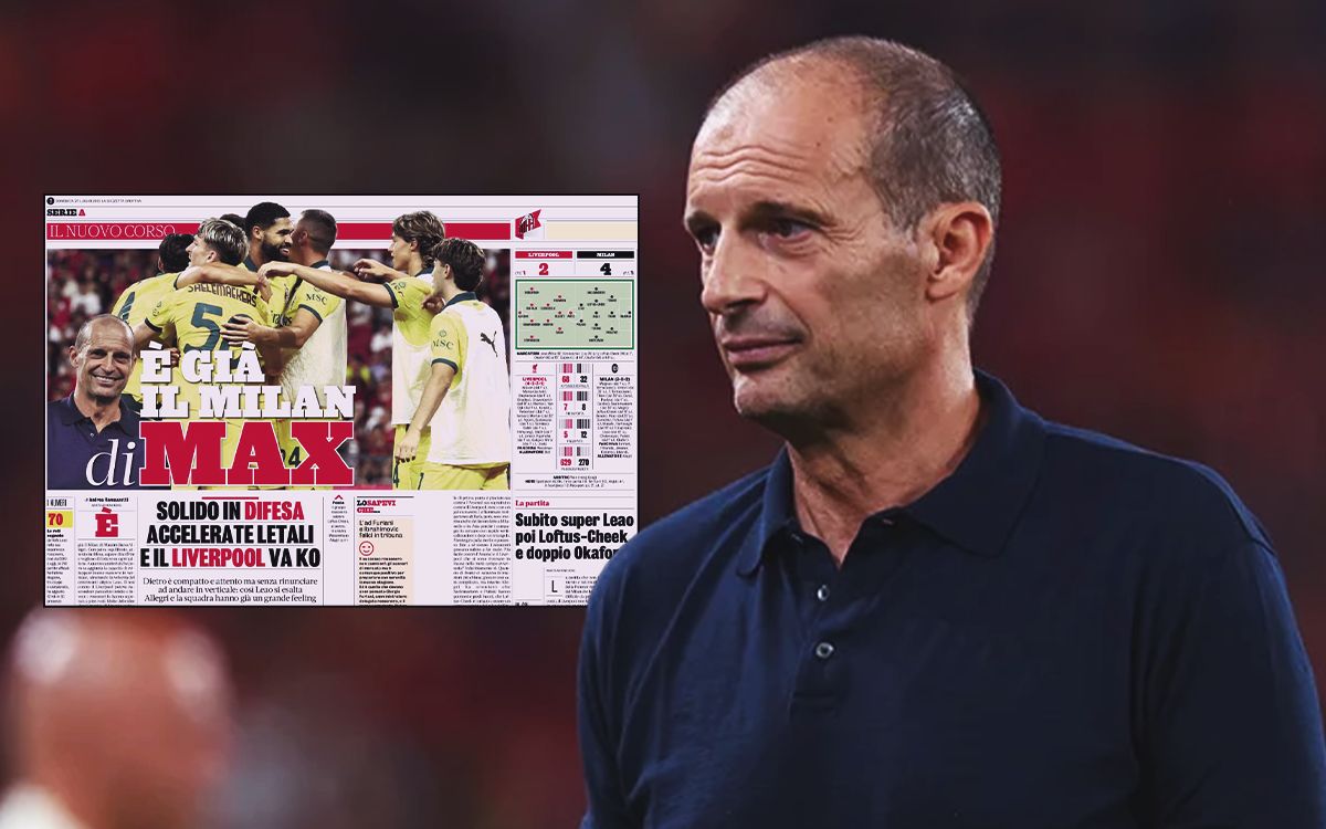 GdS: ‘Compact, balanced’ – Allegri’s Milan vision thrived against Liverpool