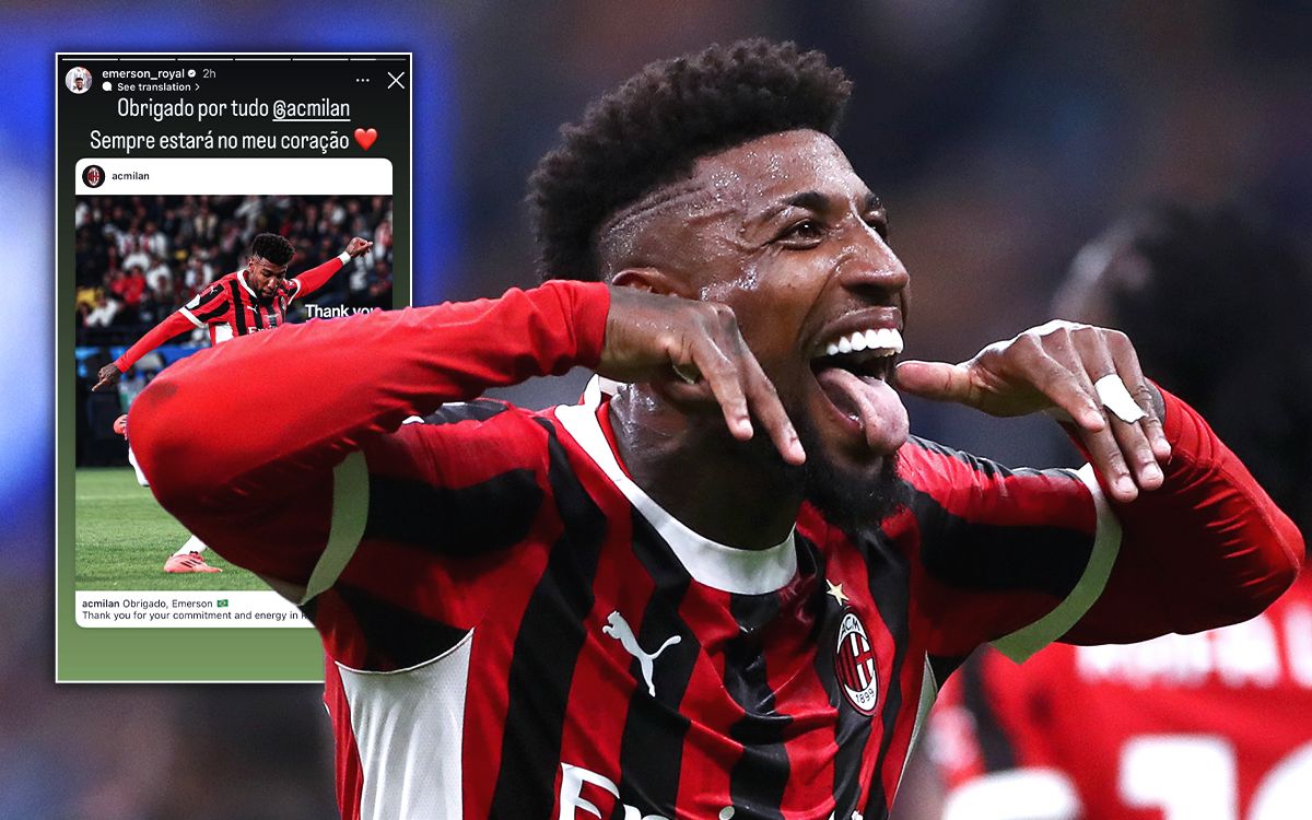 Photo: ‘Thank you for everything’ – Emerson delivers parting message to Milan