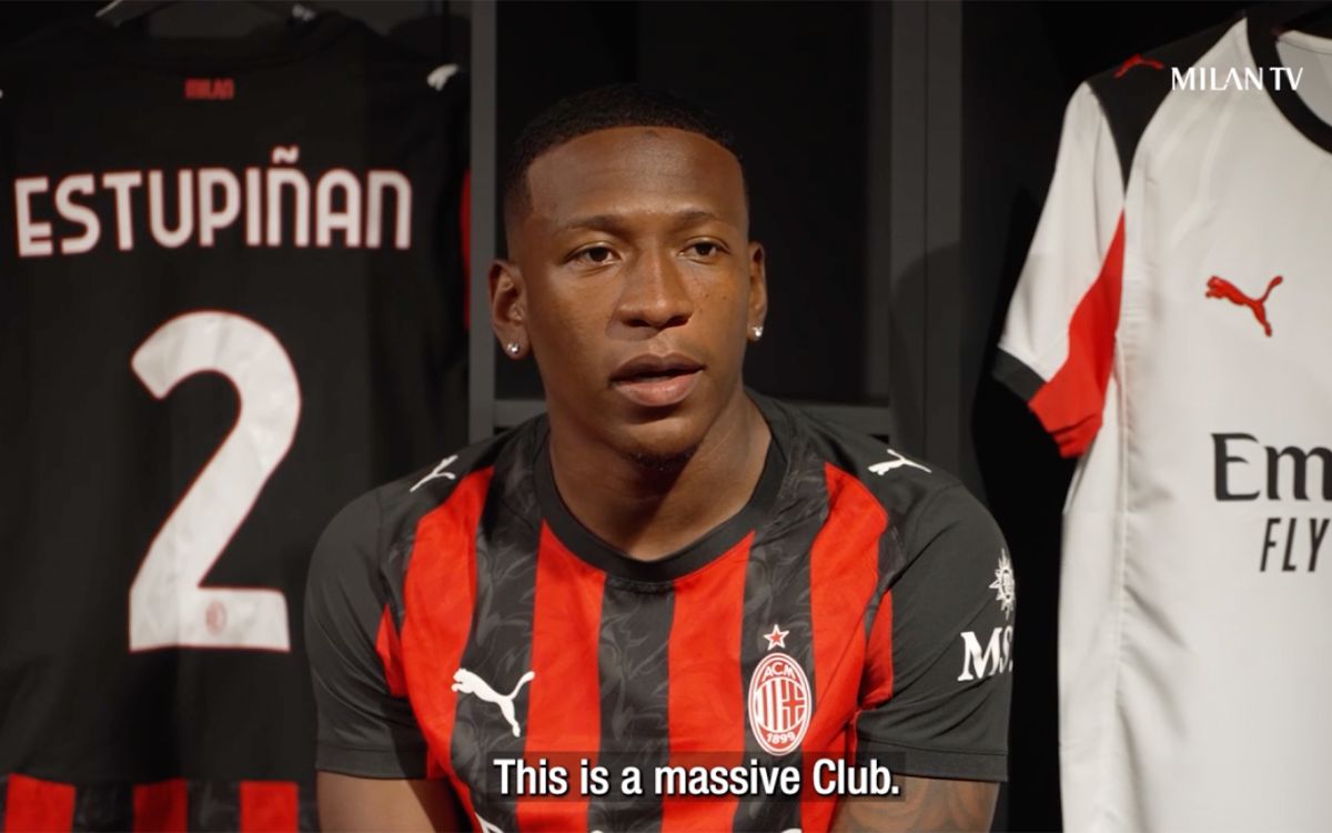 Estupinan discusses Leao excitement, joining ‘dream’ club and delivers message