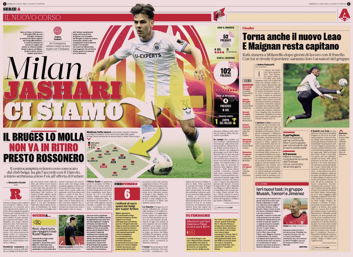la gazzetta dello sport 6 july