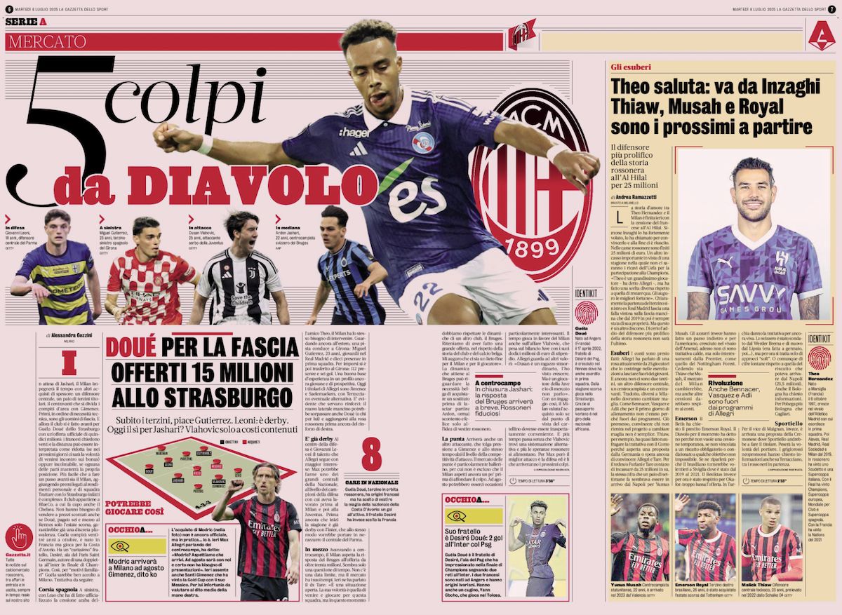 la gazzetta dello sport 8 july