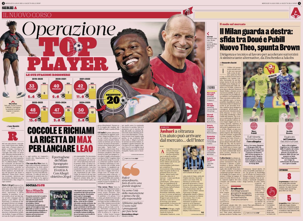 la gazzetta dello sport 9 july