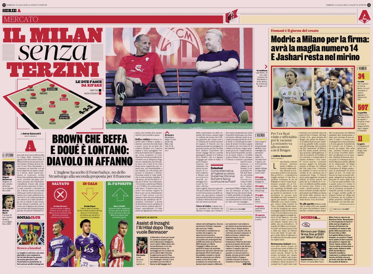 gazzetta dello sport 13 july