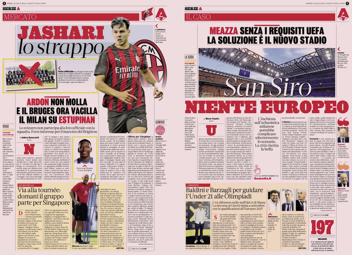 la gazzetta dello sport 18 july