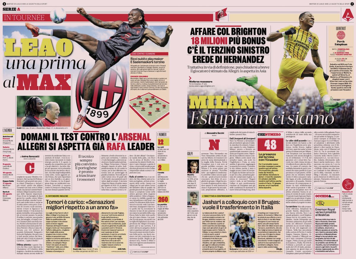 la gazzetta dello sport 22 july