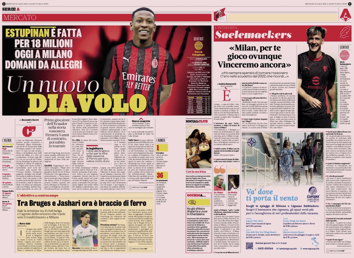 la gazzetta dello sport 23 july