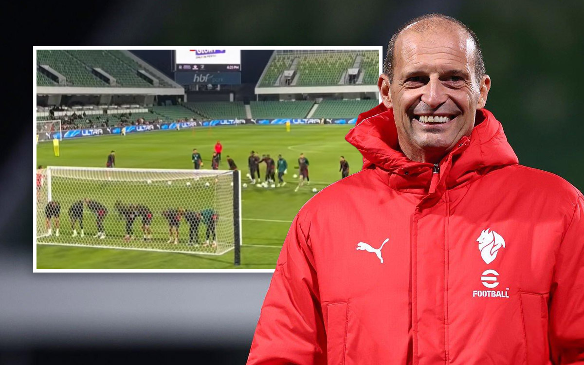 Watch: Allegri implements ‘red arse’ punishment for Milan players in training