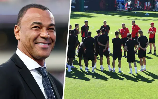 Cafu Milan squad Milanello