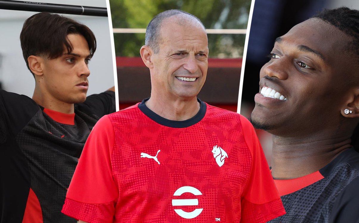 AC Milan Massimiliano Allegri looks on during a AC Milan ricci leao