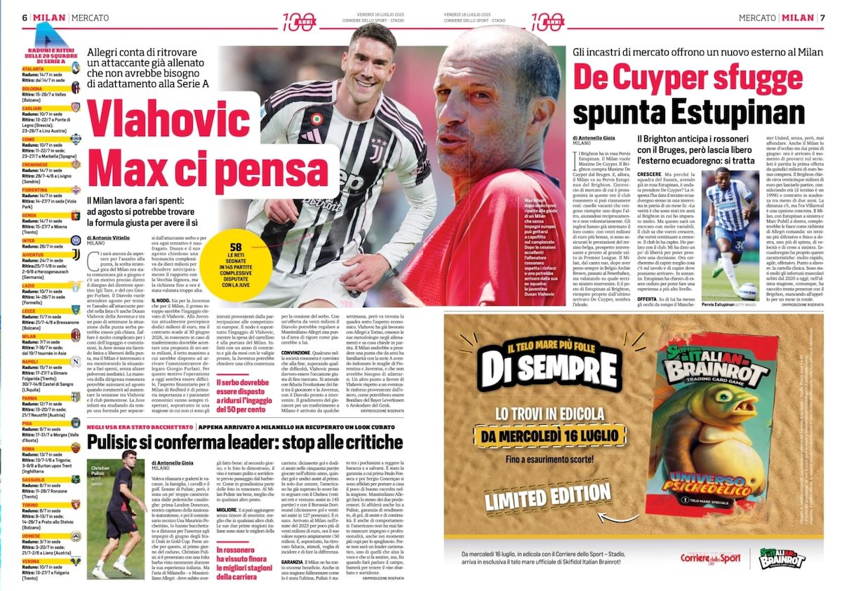 corriere dello sport 18 july