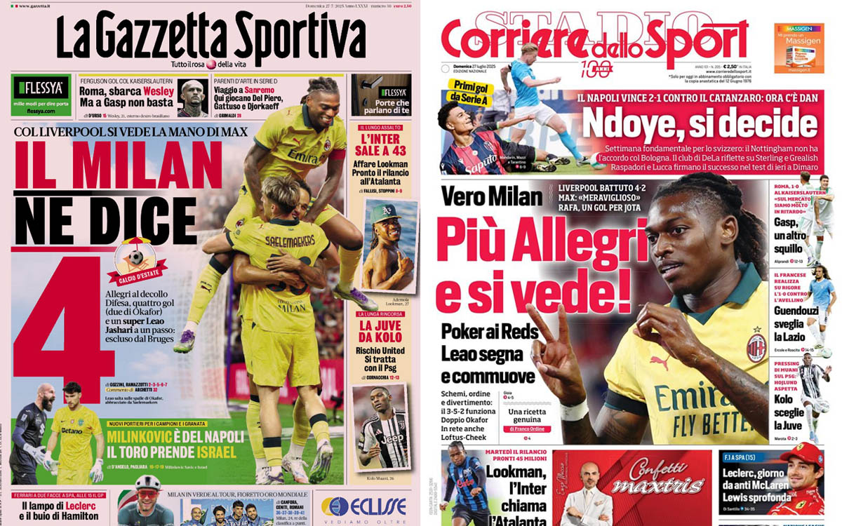 Papers Italy July 27 2025