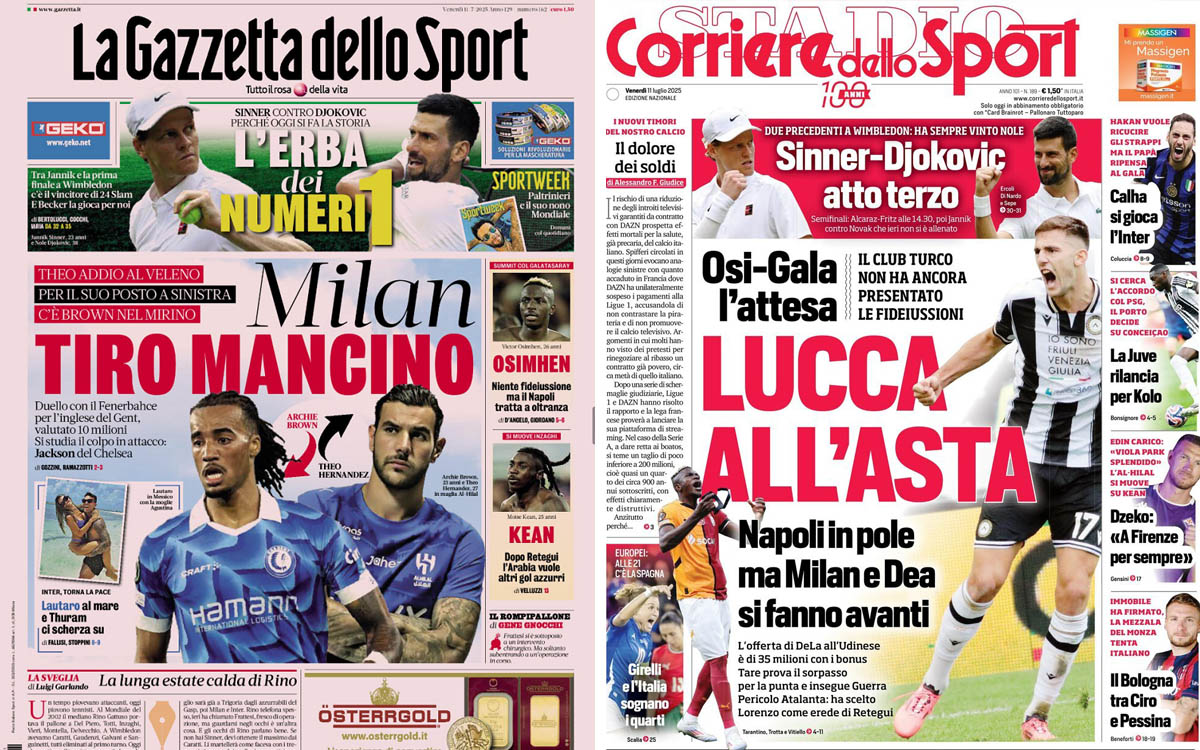 Gallery: ‘Lucca at auction’, ‘Theo says goodbye to poison’ – Today’s front pages in Italy