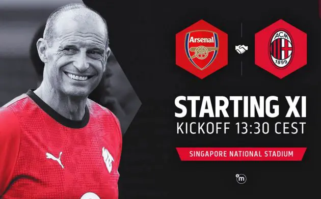 arsenal ac milan official xis