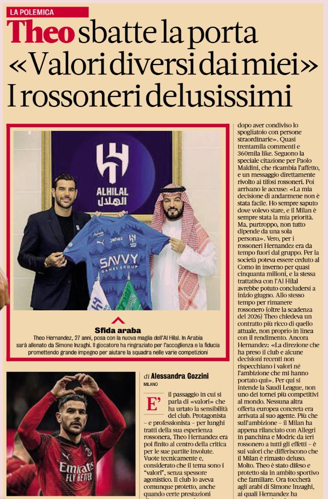 Theo controversy gazzeta