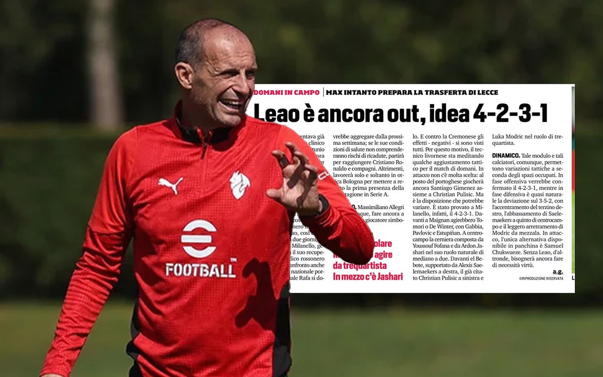 CorSport: Allegri tests new system in training – the idea for Lecce-Milan