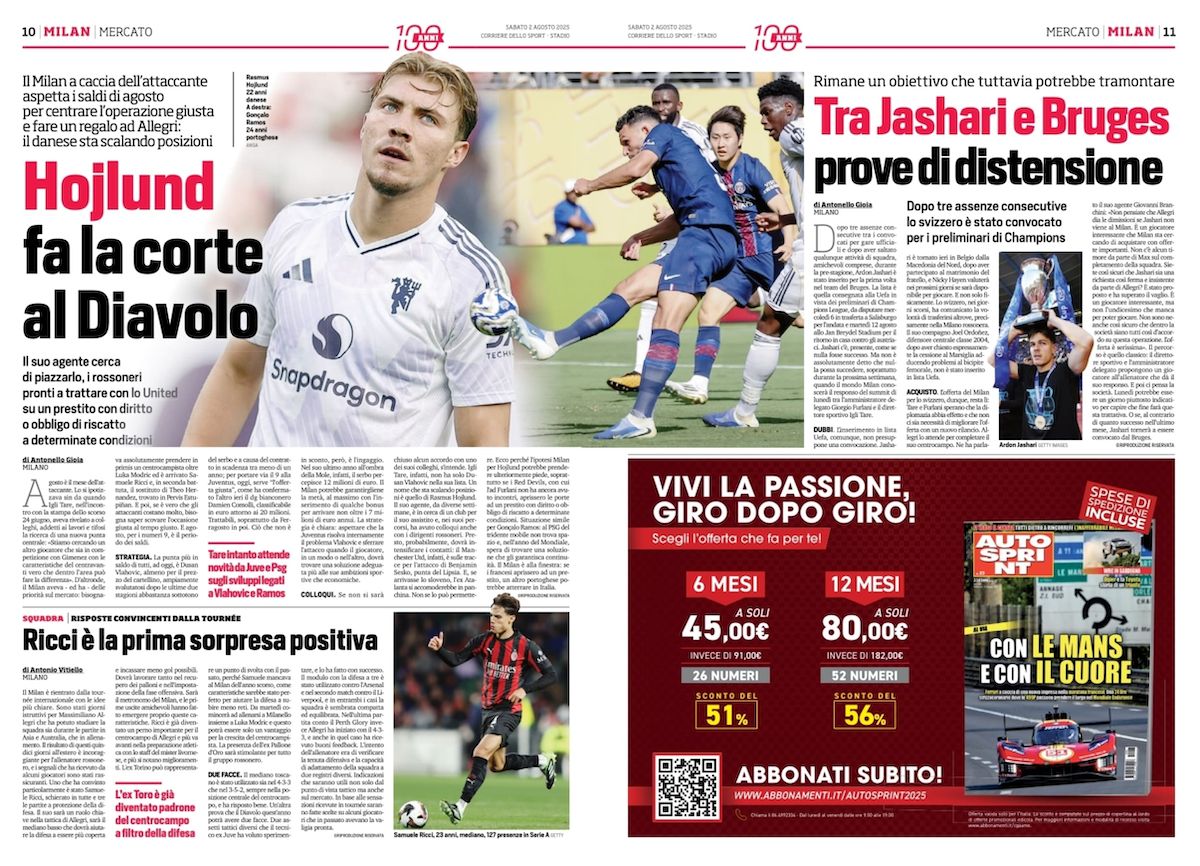 corriere dello sport 2 august