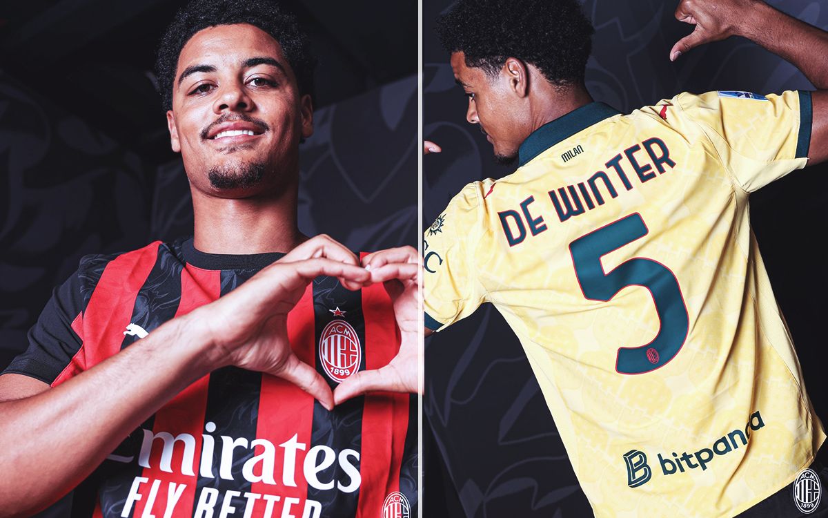 New signing De Winter rocks home and third shirt in Milan unveiling – photos