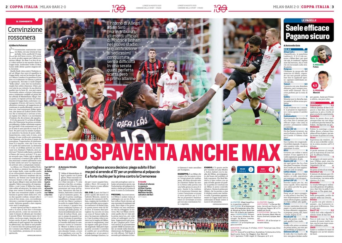 corriere dello sport 18 august