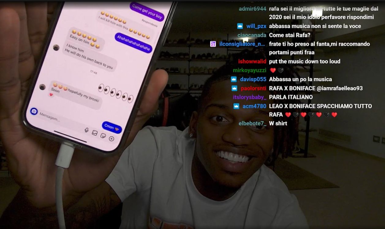 Leao effectively confirms imminent arrival of Boniface during stream – video