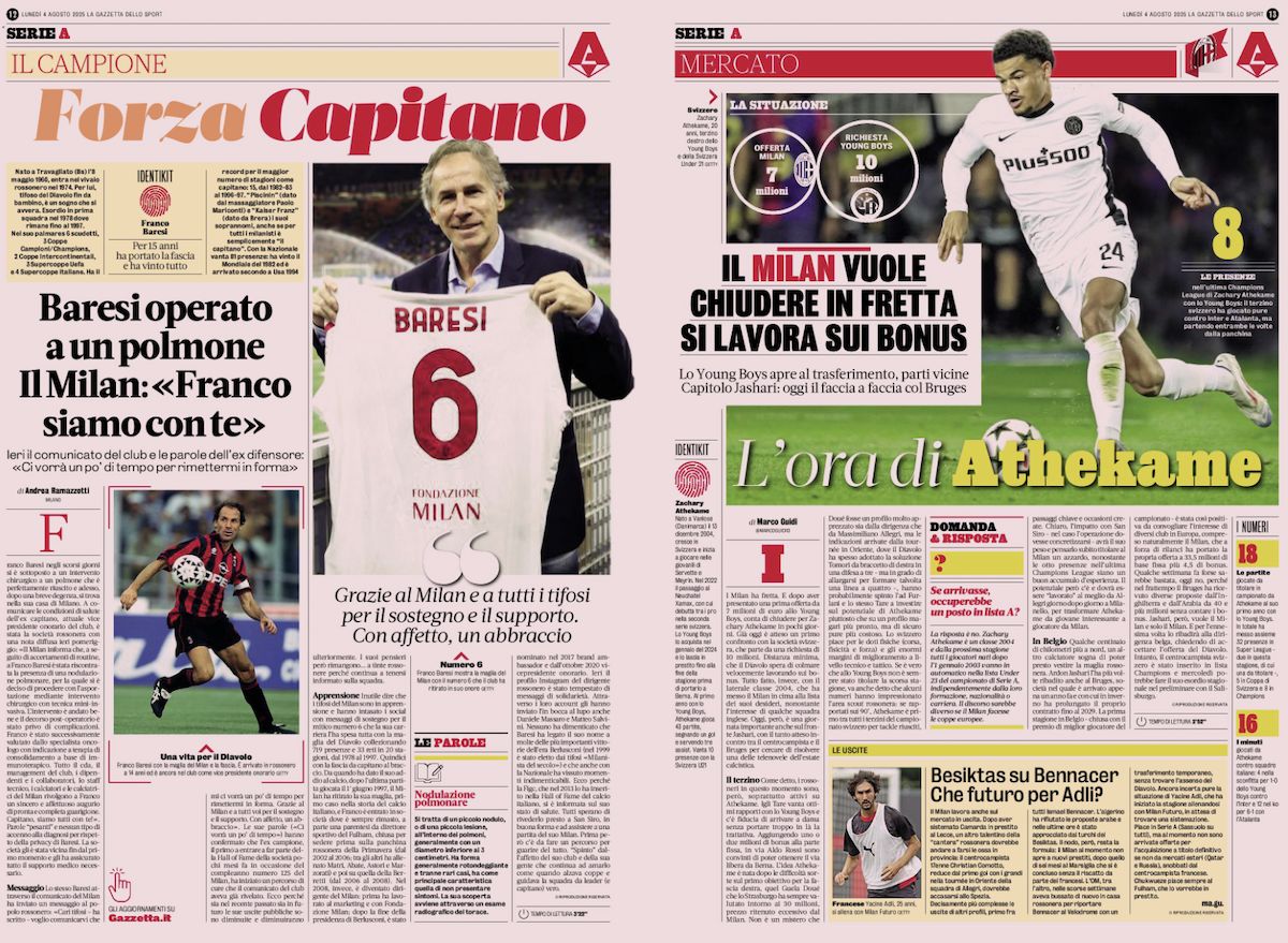 la gazzetta dello sport 4 august