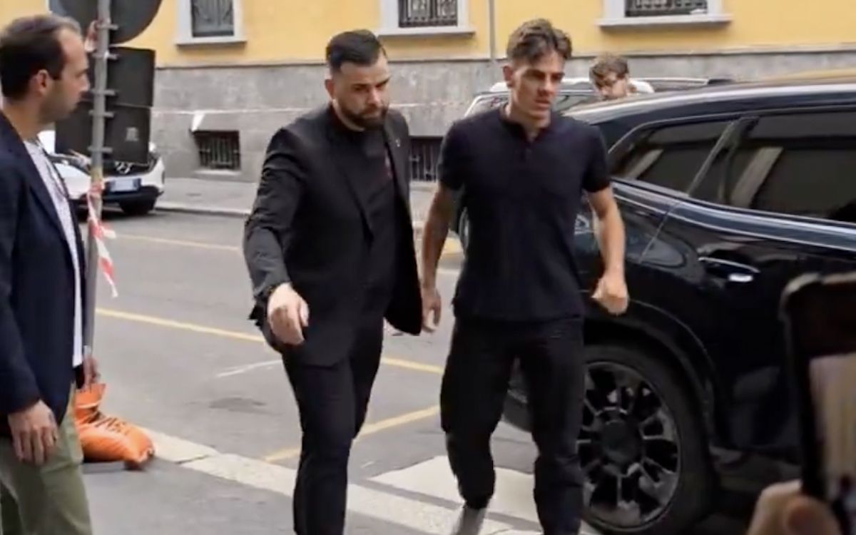 Ardon Jashari arrives to begin medical ahead of joining Milan – video