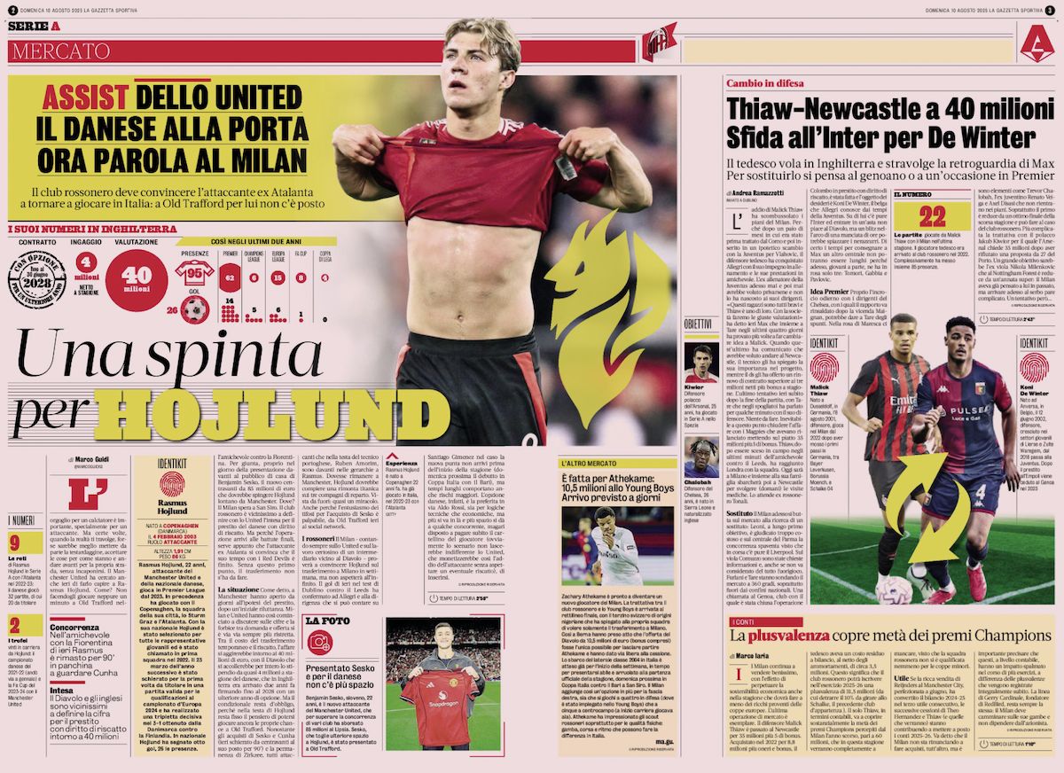 la gazzetta dello sport 10 august