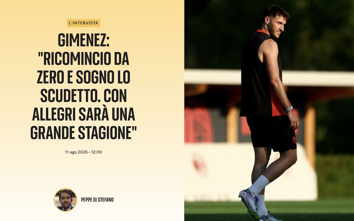 Gimenez discusses Allegri’s impact, Scudetto aim and competition from new striker