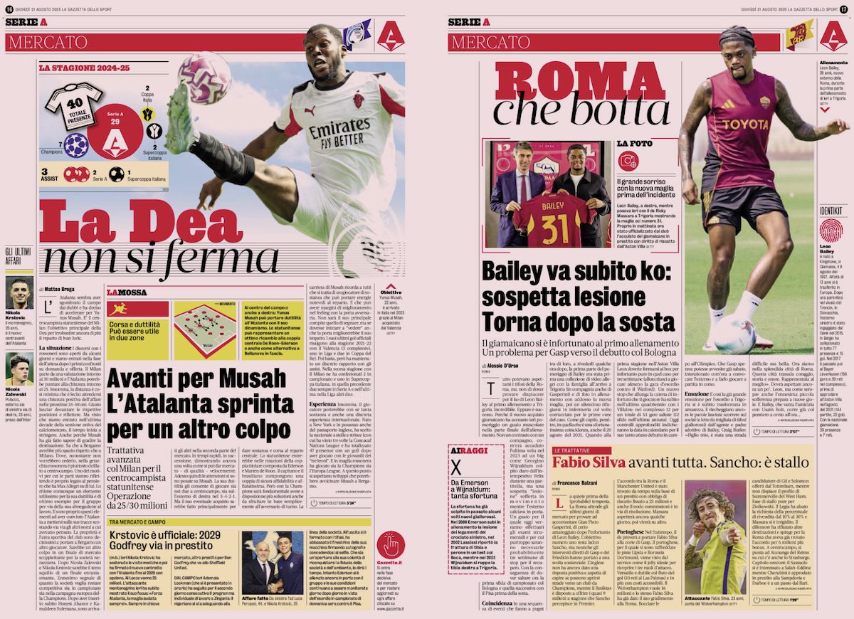 la gazzetta dello sport 21 august