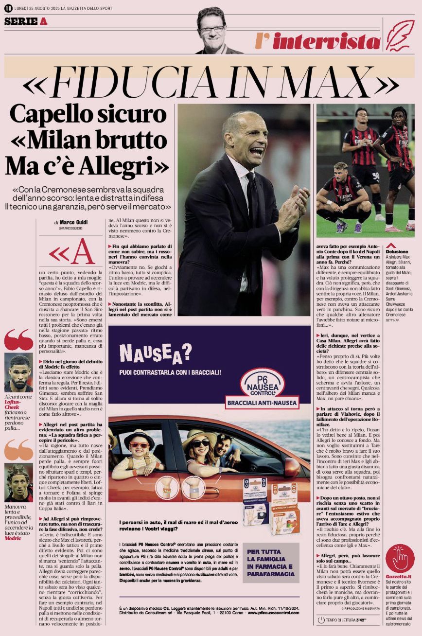 Capello Interview GdS