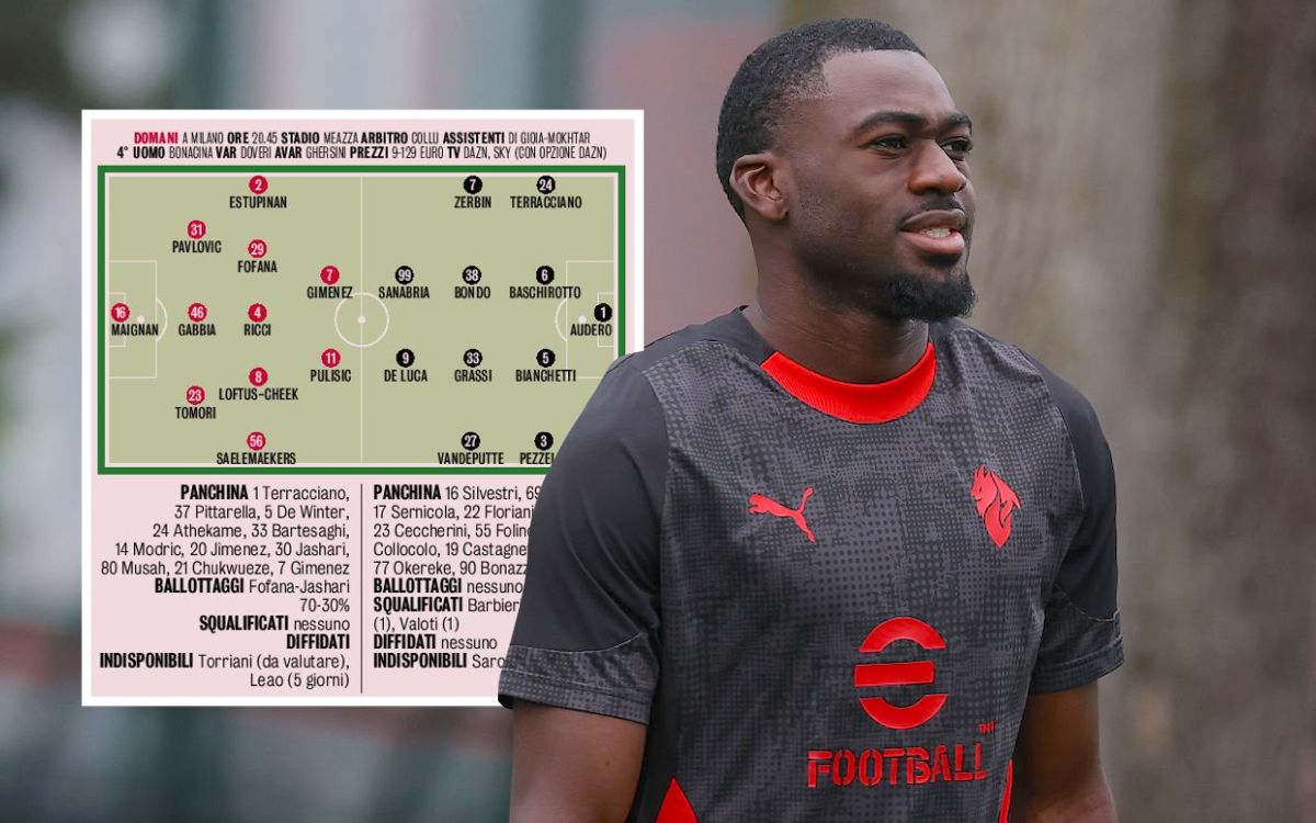 GdS: Predicted XIs for Milan vs. Cremonese – Fofana and Loftus-Cheek keep spots
