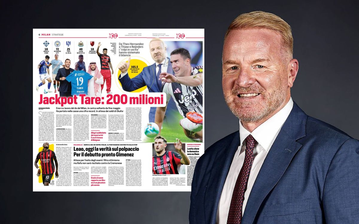CorSport: ‘Jackpot Tare’ – Milan to surge past €200m in sales thanks to new director