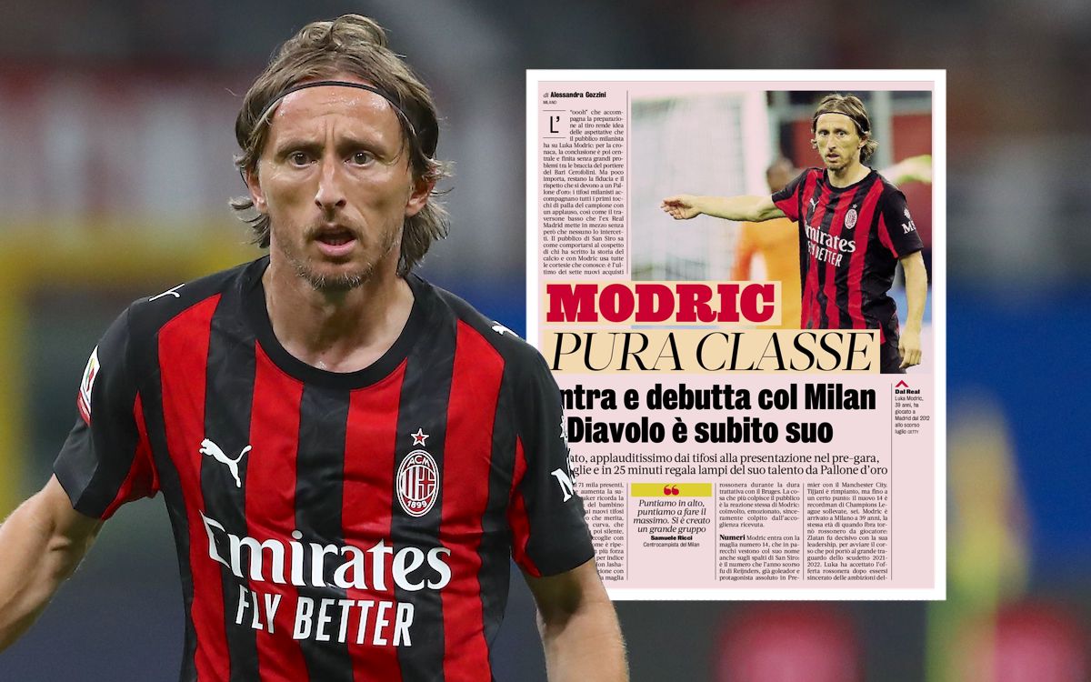 GdS: ‘Pure class’ – how Modric enchanted San Siro with 28-minute debut cameo
